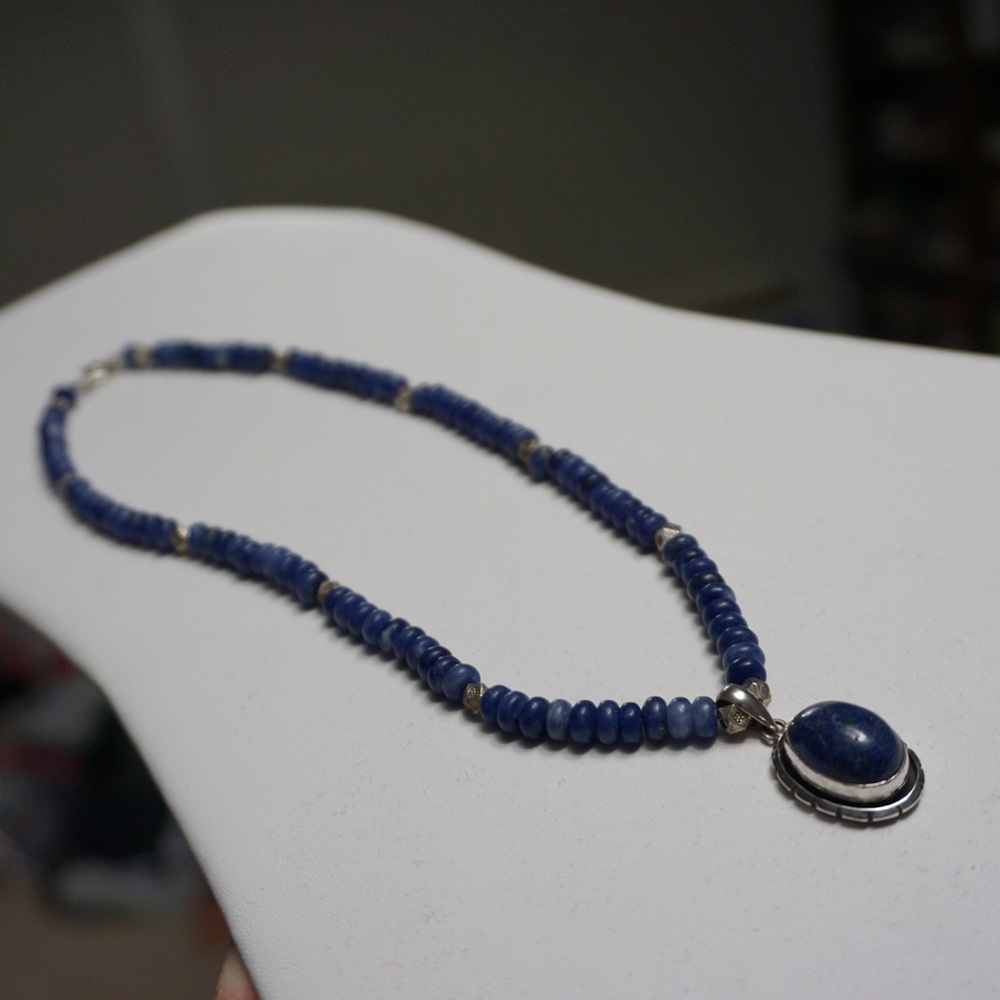 Lapis Lazuli and silver necklace